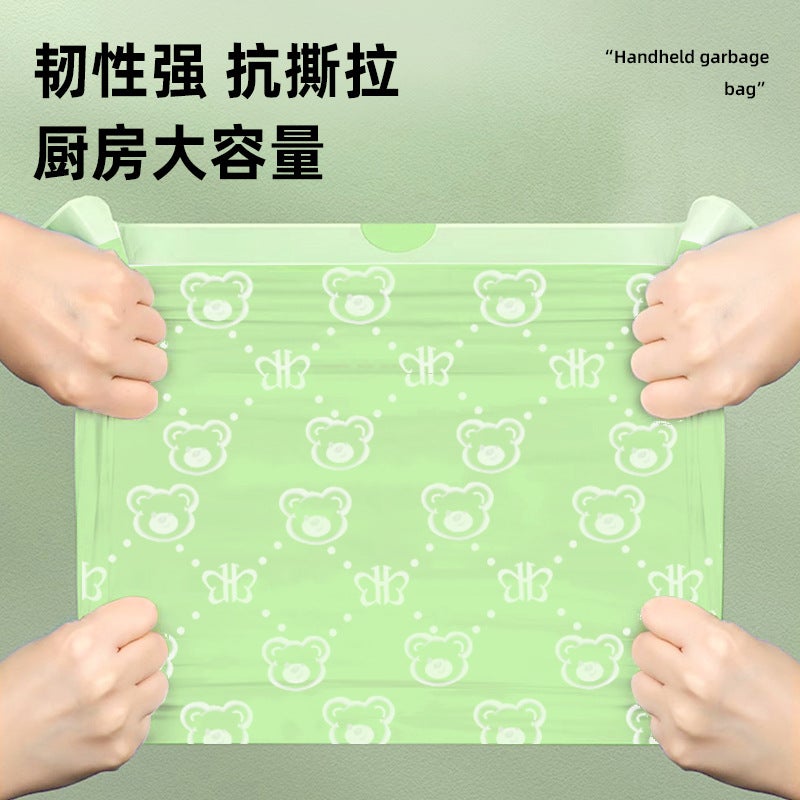 Wormwood Mosquito Repellent Garbage Bag Thickened Household Kitchen Plastic Bag Automatic Closing Deodorant Drawstring Garbage Bag - Image 5